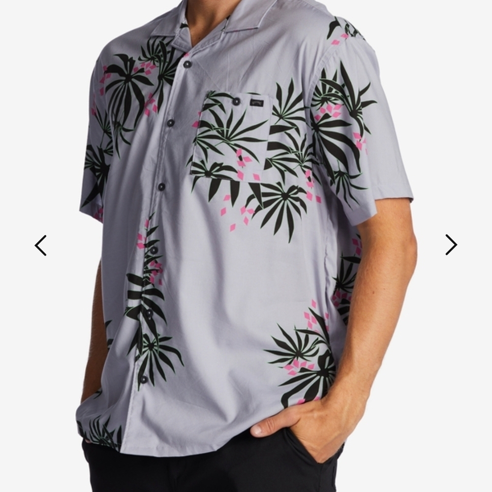 Billabong Tropical Print Shirt - Black and Green - Picture 5 of 10